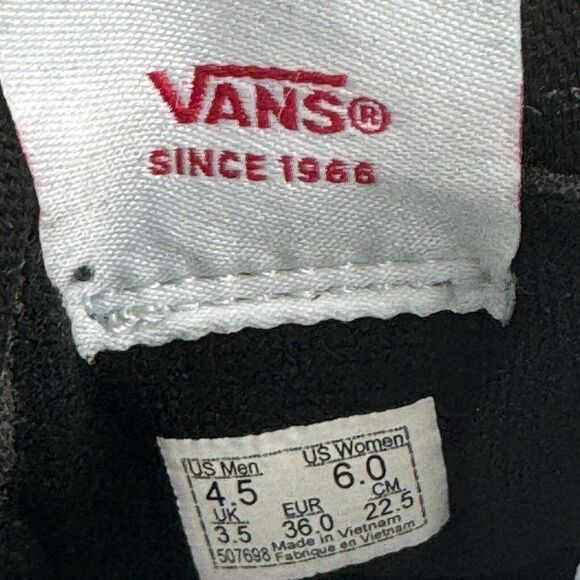 Vans Sk8 Hi Womens Size 6 Shoes Sneakers Black Suede Santa Flame Skate Atheltic - Picture 10 of 10